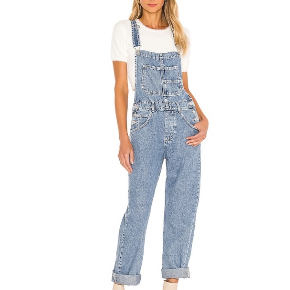 Free People Ziggy Denim Powder Blue Overalls